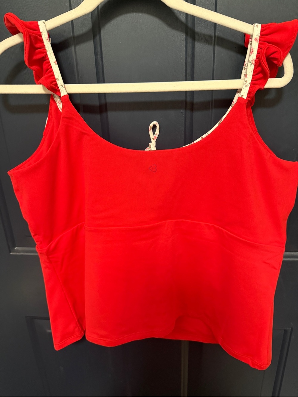 Blogilates Red Ruffle Tank Top - Picture 2 of 3